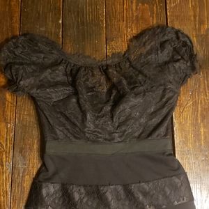 BCBG Off The Shoulder Lace Dress